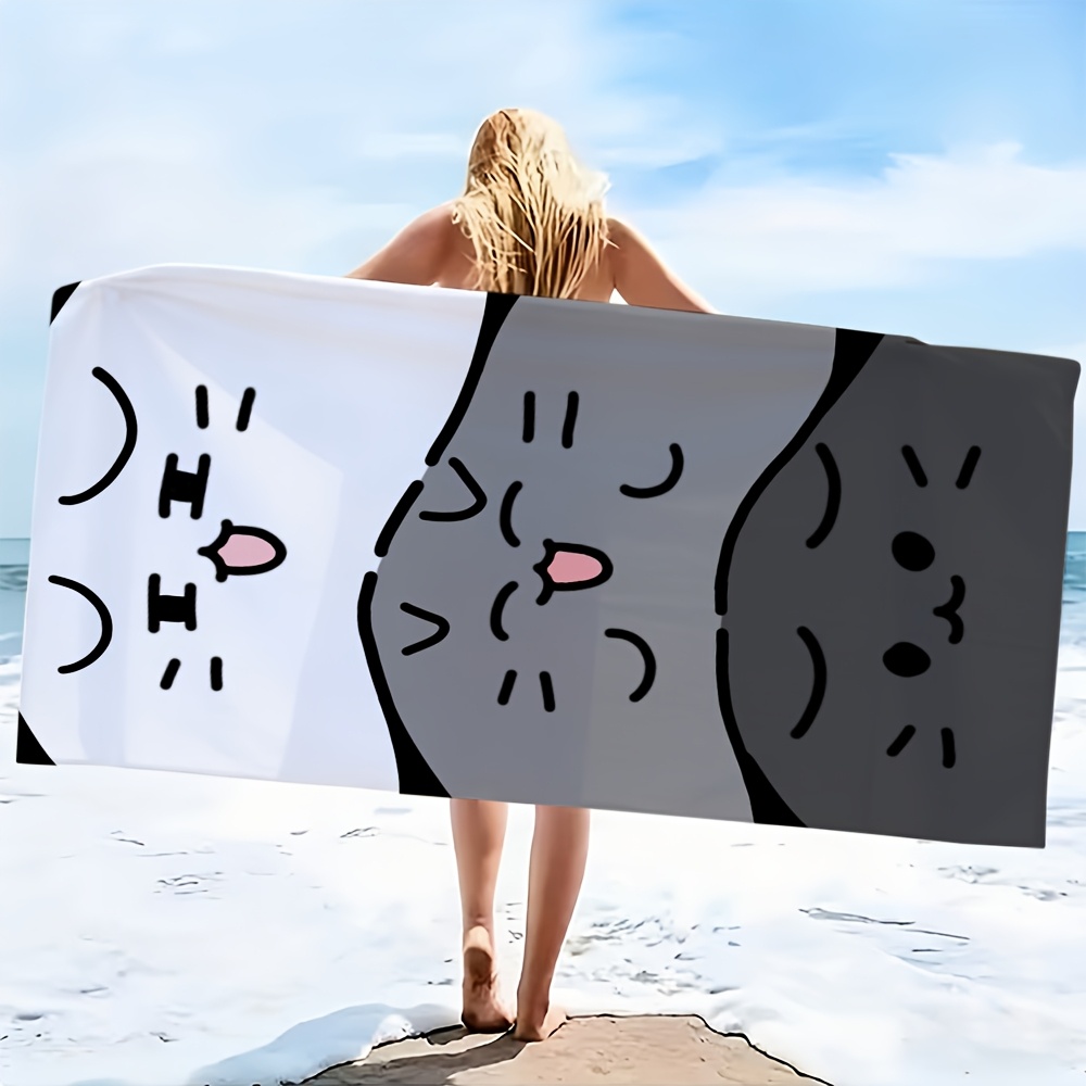 Spa And Wellness Hotel - Aesthetic Minimalist Feline Bath Blanket For