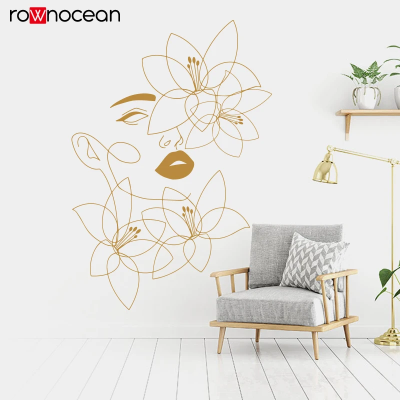Spa Wellness And Beauty - One Line Wall Decals Beauty Wall