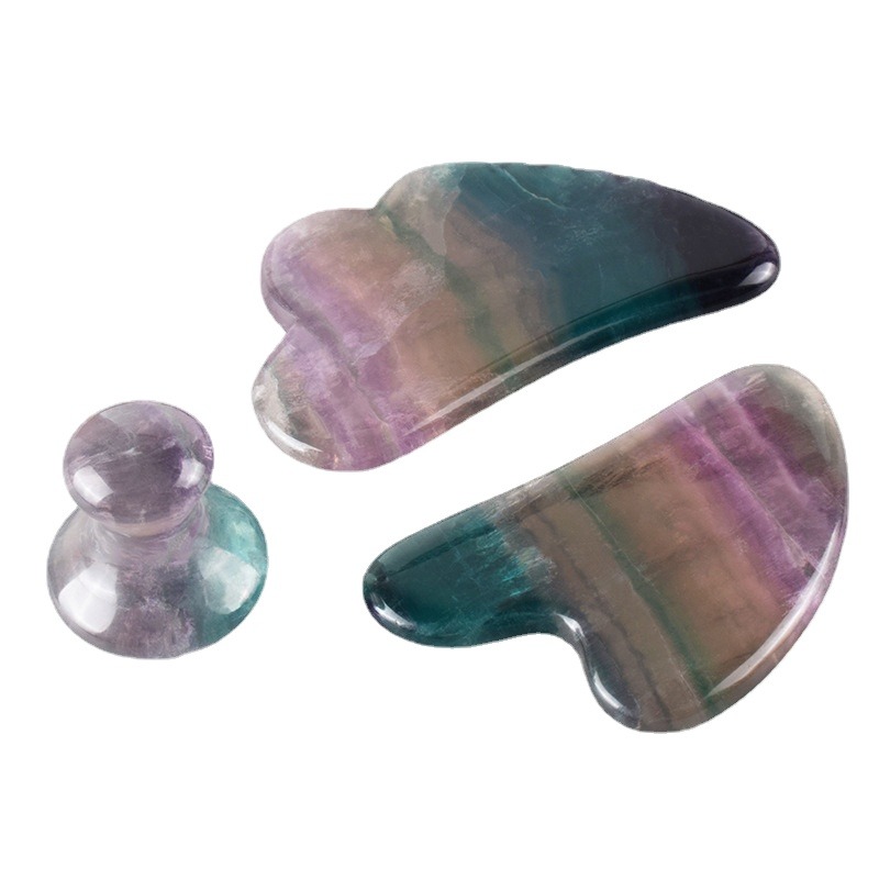 Spa Wellness And Beauty - Natural Jade Massager Fluorite Gua Sha