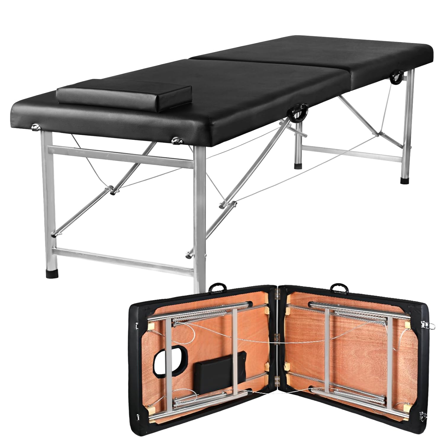 W Spa & Wellness - Portable Folding Massage Table – 2-Section