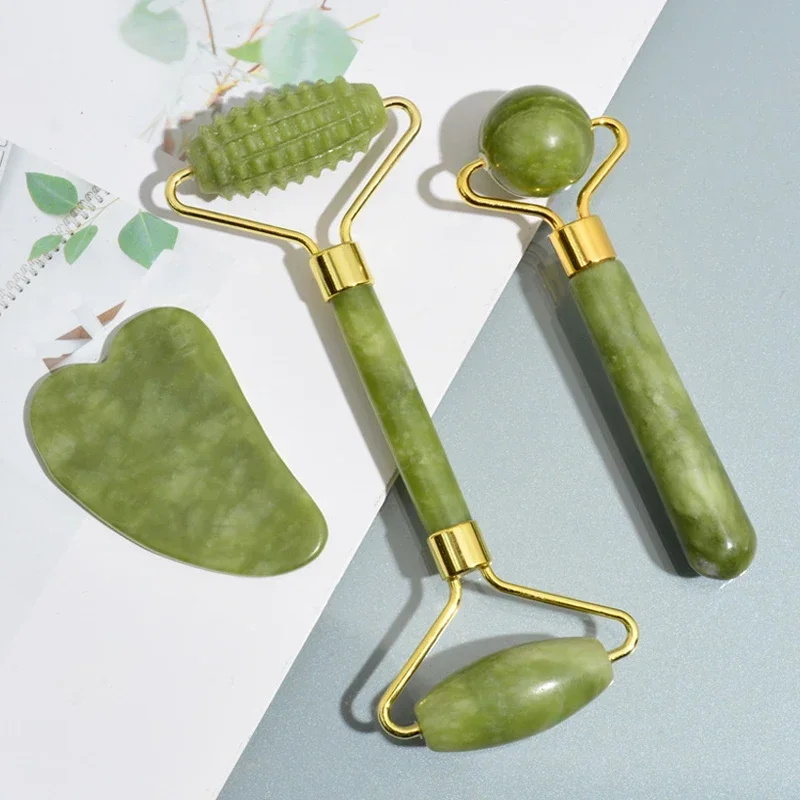 Jade Roller Stone - Natural Jade Roller Face Gua Sha