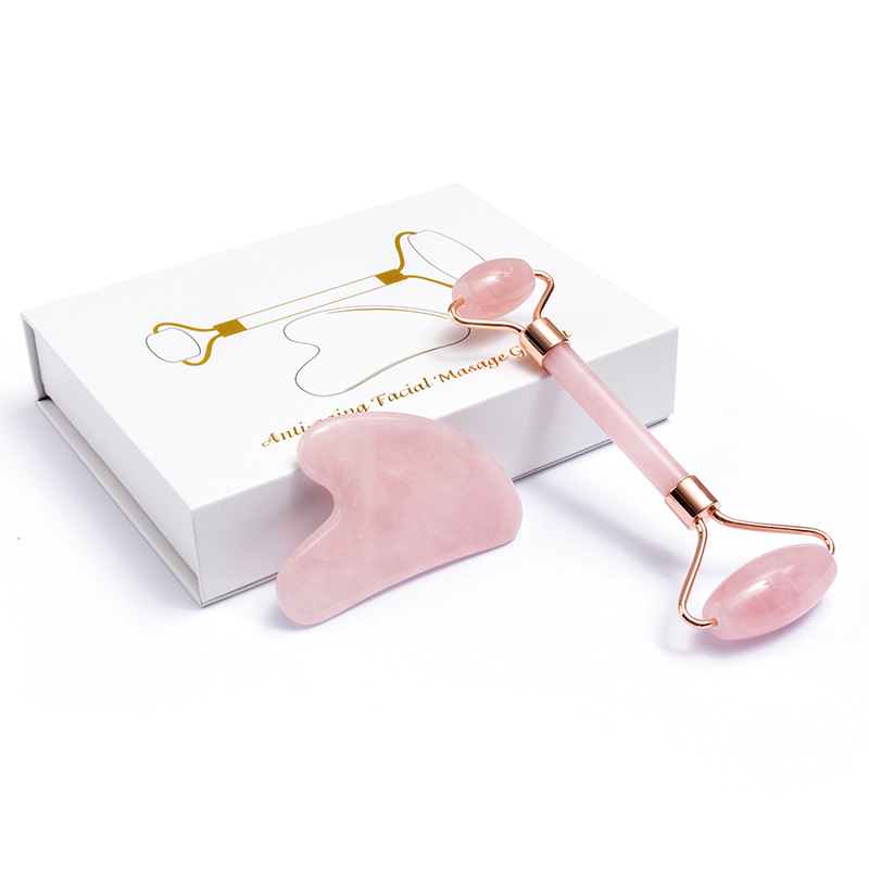 Natural Rose Quartz Jade Rolle - Jade Roller Stone ulasan dan harga