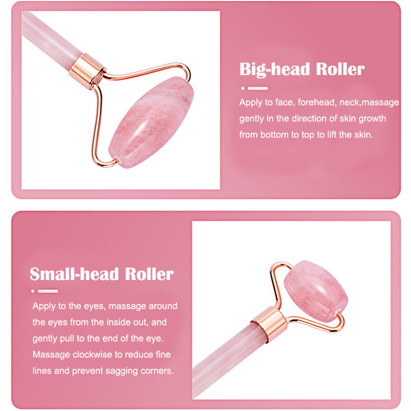 Natural Rose Quartz Jade Rolle - Jade Roller Stone ulasan dan harga
