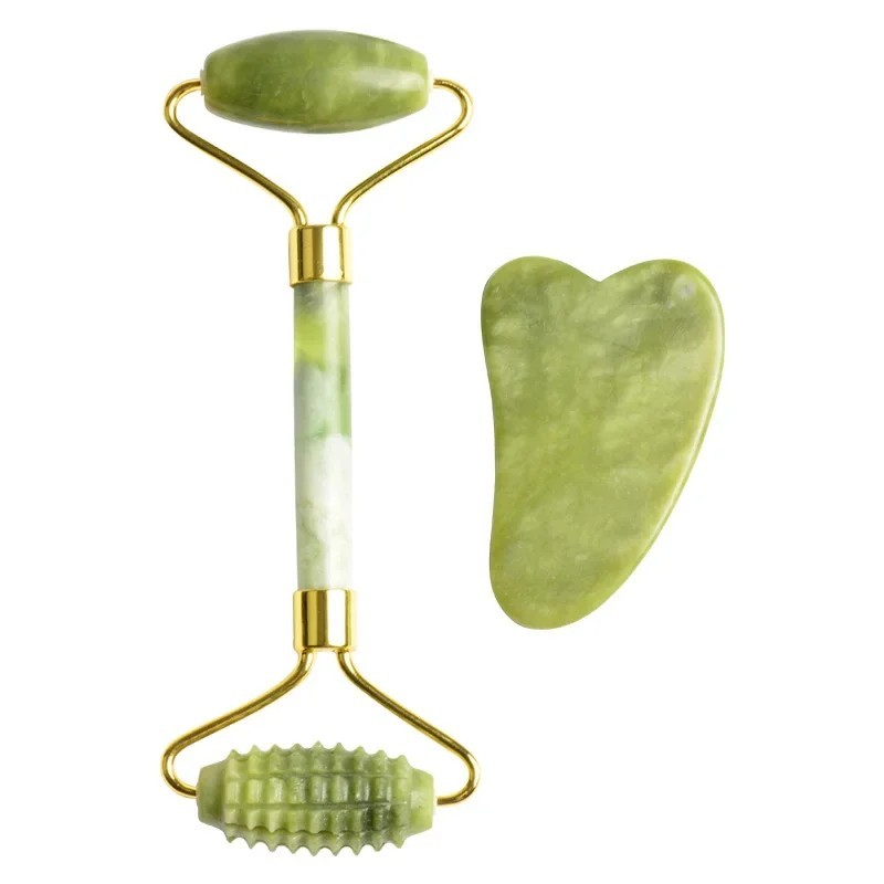 Facial Jade Massage Roller Set - Jade Roller Stone ulasan dan harga