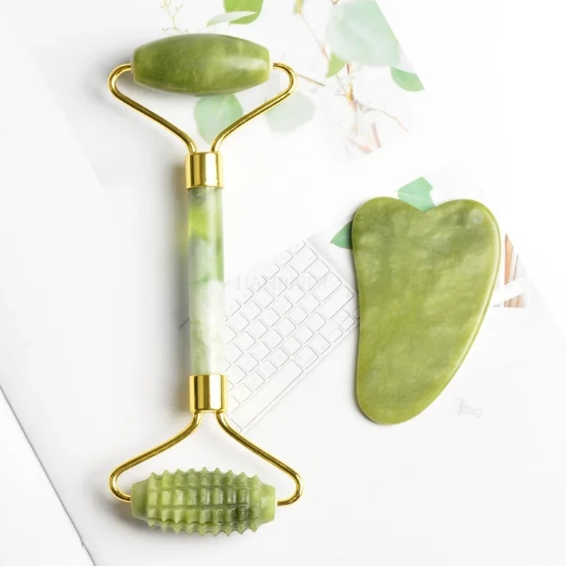 Facial Jade Massage Roller Set - Jade Roller Stone ulasan dan harga