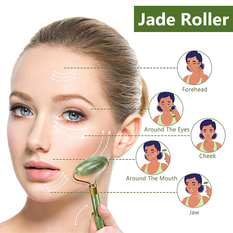 Natural Jade Roller Face Gua S - Jade Roller Stone ulasan dan harga