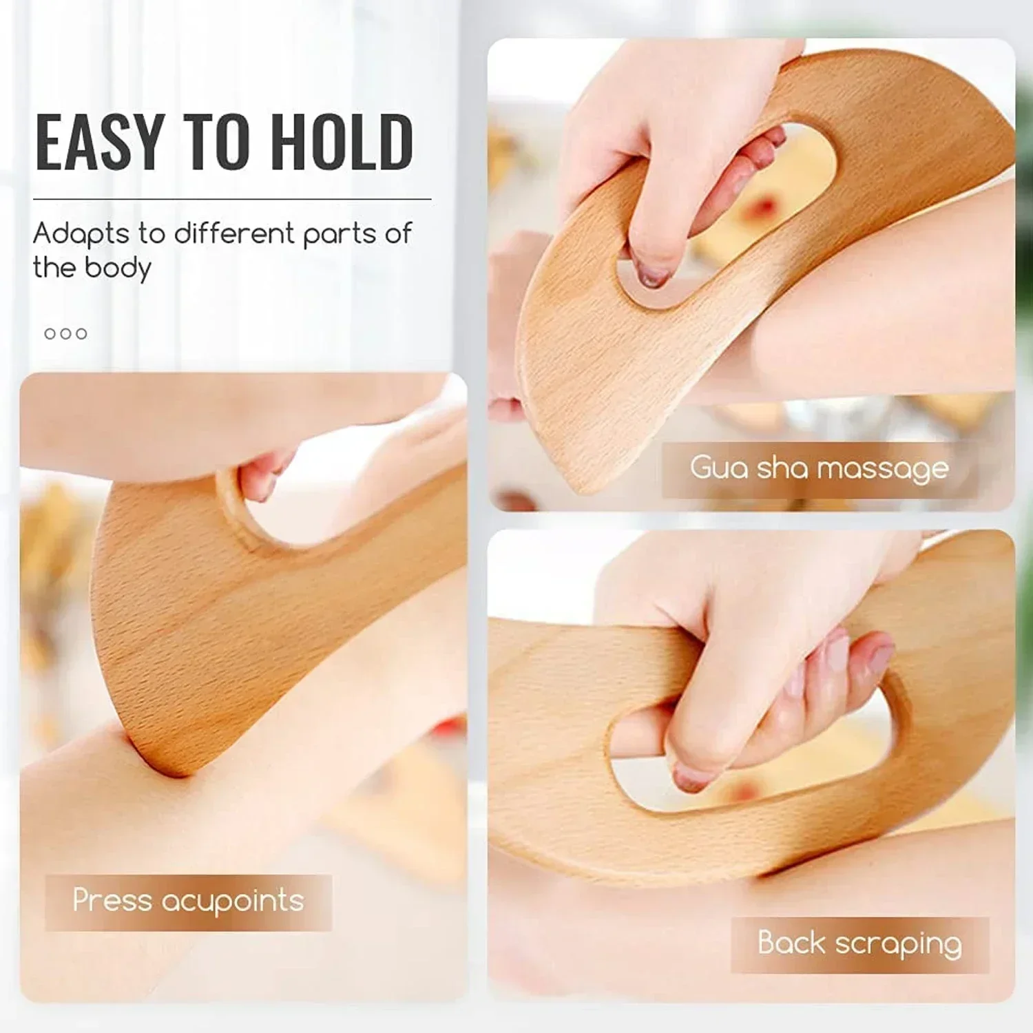 Wooden Gua Sha Tool for Body M - Spa And Wellness ulasan dan harga