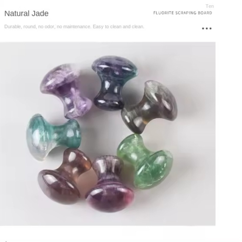 Natural Jade Massager Fluorite - Spa Wellness And Beauty ulasan dan harga