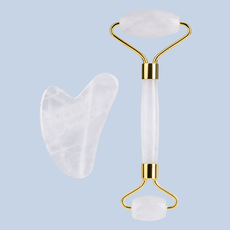 Natural White Crystal Face Mas - Jade Roller Stone ulasan dan harga