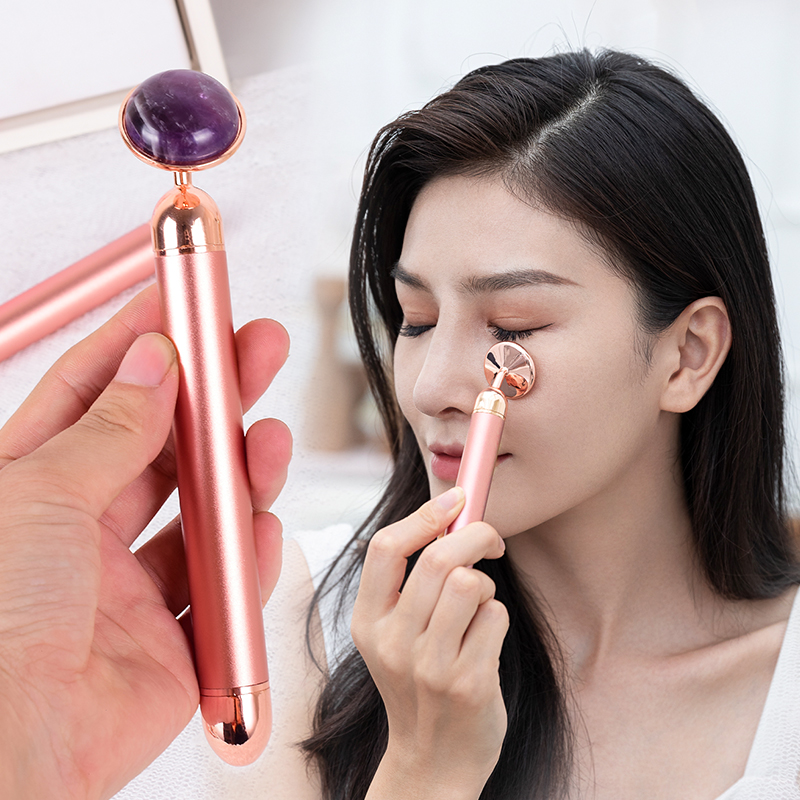 Natural Stone Rose Gold Electr - Jade Roller Stone ulasan dan harga