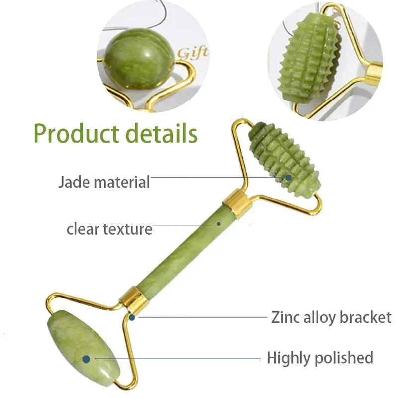 Natural Jade Roller Face Gua S - Jade Roller Stone ulasan dan harga