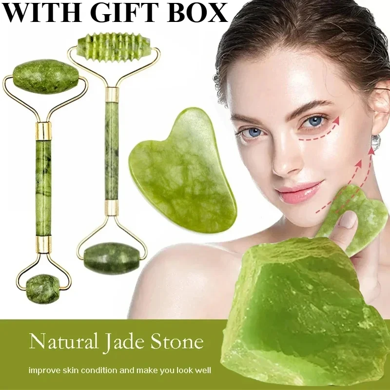 Natural Jade Roller Face Gua S - Jade Roller Stone ulasan dan harga