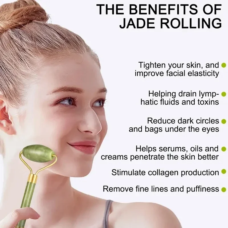 Natural Jade Roller Face Gua S - Jade Roller Stone ulasan dan harga